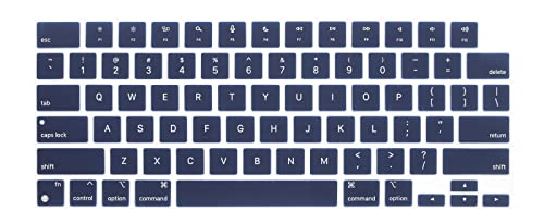 Se7enline Compatible with MacBook Keyboard Cover Skin for Mac Neo & Air 13/15 & Pro 14/16 inch (M5 M4 M3 M2 M1 A18 Pro) 2026/2025/2024/2023/2022/2021 Silicone Waterproof Dustproof Durable,Navy Blue - color: Navy Blue
