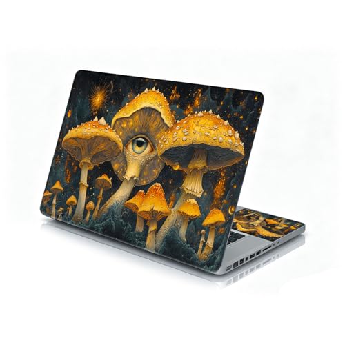 Universal Laptop Skin Sticker Decal, 12"-15.6" Aesthetic Vinyl Wrap, Magic Mushroom Eye Waterproof Notebook Cover Art Protector for MacBook HP Dell Lenovo, Fits 13" 14" 15" 15.6" - color: Magic Mushroom Eye