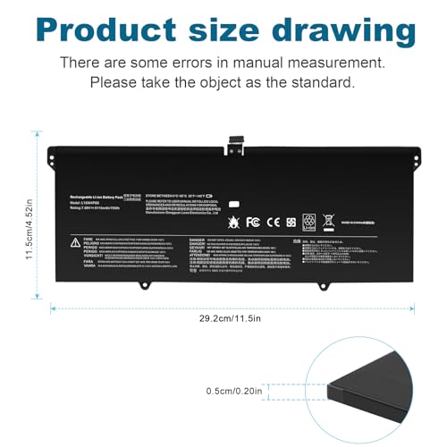 Futurebatt L16M4P60 L16C4P61 Battery Replacement for Lenovo Yoga 920 920-13IKB 920-131KB 920-13IKB-80Y7 80Y8 81TF Ideapad Flex Pro-13IKB Yoga 6 Pro-13IKB L16C4P61 5B10N01565 5B10W67249 5B10N17665 - size: L16M4P60 13.23*5.63*0.98 in