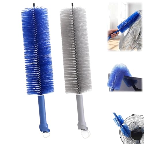 2 Pcs Bendable Microfiber Duster, Upgrade Reusable Bendable Cleaning Brush for Home Electric Fan Air Conditioner Car Vent Curtains Cleaner (2 Pcs) - color: 2 Pcs