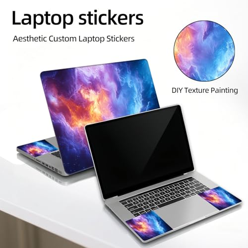 Universal Laptop Skin Sticker Decal, 12"-15.6" Aesthetic Vinyl Wrap, Cosmic Nebula Galaxy Waterproof Notebook Cover Art Protector for MacBook HP Dell Lenovo, Fits 13" 14" 15" 15.6" - color: Cosmic Nebula Galaxy