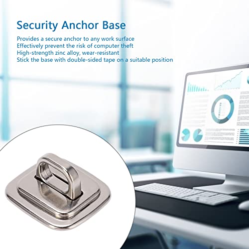 Zunate Anti Theft Security Anchor Base for Laptop Tablet Monitor,Heavy Duty Zinc Alloy Fixed Plate with Adhesive Screws, Desk Mount Computer Lock Hardware