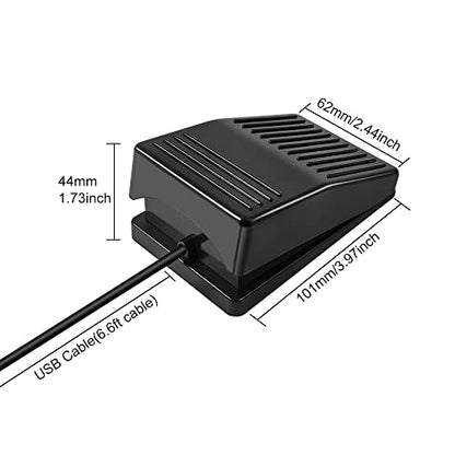 USB Foot Pedal PC Single Foot Switch Foot Control Keyboard Mouse Programmable Keyboard for Video Game Office Work Page Turner