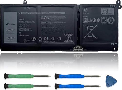 G91J0 Laptop Battery Replacement for Dell inspiron 3510 3515 3511 5515 5510/5518 5410(2-in-1)/5418 vostro 5410 5510 Latitude 3320 Series 0FH3K2 FH3K2 TN70C 0WV3K8 41Wh 3467mAh - size: 9.39*3.47*0.25 inch G91J0
