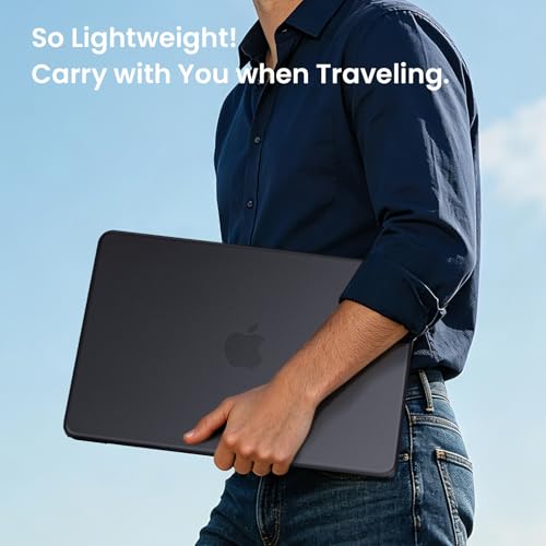 BlueSwan for MacBook Neo Case 13 inch 2026 Release A18 Pro Chip Model A3404 | 100% Match Official Color, Scratch Resistant, Easy to Snap on, Travel Essential, Back to School Gifts - color: Matte Black