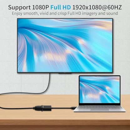 USB to VGA Adapter, USB3.0/2.0 to VGA Adapter Multi-Display Video Converter Full HD 1080P External Video Card Multi Monitor, Desktop, Laptop, HDTV, Monitor, Projector (Windows 10/8.1/8/7)