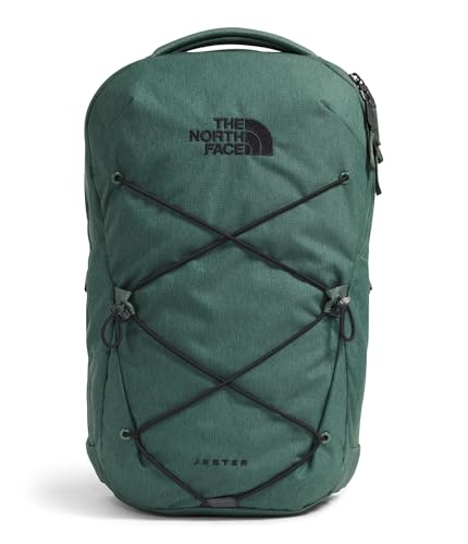 The North Face Jester Everyday Laptop Backpack, Duck Grn Dk Hth/Blk, OSFA | Commuter Daypack, Water Repellent, Laptop Sleeve - color: Duck Green Dark Heather/Tnf Black