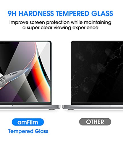 amFilm Screen Protector for MacBook Pro 16.2'' M4/M3/M2/M1 Chip | Scratch Protection, Easy to Instllation & Bubble Free, HD Clear, Ultra Thin (Regular 16.2 inch) - size: 16.2 inch