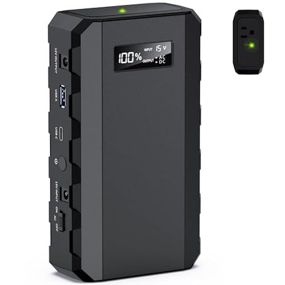 Apowking Power Bank with AC Outlet, 65W Portable Laptop Battery Bank Fast Charging, 88.8Wh 24000mah Power Station for Outdoor Camping PowerBank Travel Home Power Backup - color: Black