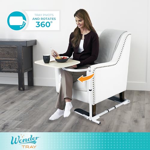 Stander Wonder Tray, Adjustable Swivel Table, Large Laptop Stand, Couch Desk, Side Tables & Gaming Bench, TV-Trays for Eating on Couches, Chairs, Recliners, Maple - color: Maple, size: Large