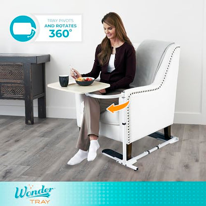 Stander Wonder Tray, Adjustable Swivel Table, Large Laptop Stand, Couch Desk, Side Tables & Gaming Bench, TV-Trays for Eating on Couches, Chairs, Recliners, Maple - color: Maple, size: Large