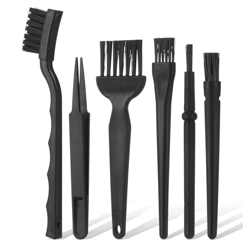 6 Pack Small Cleaning Brush Set Anti Static Small Cleaning Brushes for Tight Spaces, Electronics, Computer Keyboards, Laptops, Sewing Machines, and More