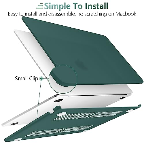 DONGKE Compatible with MacBook Air 13 inch Case M5 M4 M3 M2 2026 2025 2024-2022 A3449 A3240 A3113 A2681, Plastic Hard Shell & Keyboard Cover for MacBook Air 13.6 inch, Matte Teal - color: Matte Teal