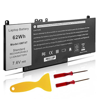 TREE.NB E5470 E5570 Battery 62WH 6MT4T Battery for Dell Latitude 14 5470 E5470 15 5570 E5570 Notebook 15.6" Part Number:7V69Y TXF9M 79VRK 07V69Y 7.6V 4-Cell - size: 9.09x3.93x0.24inch 6MT4T