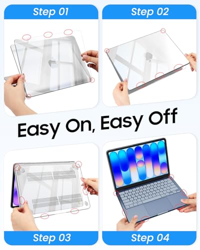 Fintie Case for MacBook Neo 13 Inch with Keyboard Skin & Screen Protector | 2026 A3404, Snap-On Design, Slim Fit, Hard Shell Cover, Crystal Clear - color: Crystal Clear
