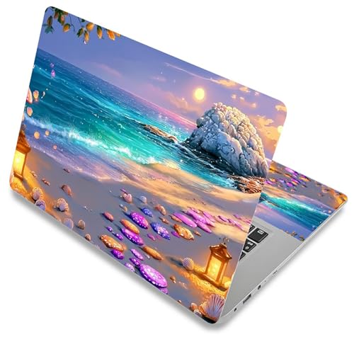 Laptop Skin Sticker Decal Cover,Beautiful Beach | DIGTIALL Universal Laptop Skin Sticker, Waterproof Removable Notebook Decal Protector Cover for 12 13 14 15 Inch Laptops - color: Beautiful Beach
