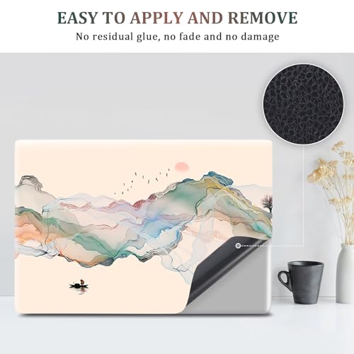 Laptop Notebook Skin Sticker Cover Decal, 12 13 13.3 14 15 15.4 15.6 inch Laptop Vinyl Skin Sticker Cover Art Protector Decal Universal, Ink Mountain - color: Ink Mountain