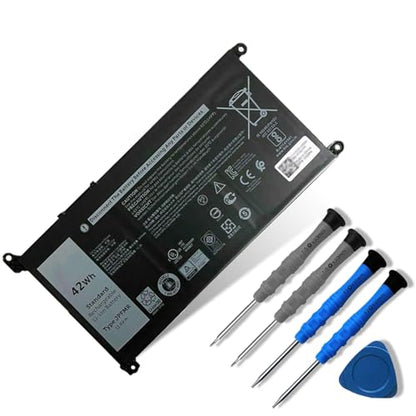 42Wh JPFMR laptop Battery Replacement for Dell Chromebook 3400 3100 2-in-1 | For Chromebook 5488 5493 5593 Series, 0JPFMR 7T0D3 07T0D3 7MT0R 7MTOR 16DPH 65N6H DN33X RDNP5, 11.4V 3500mAh - size: 7.56*4.02*0.20 inch JPFMR