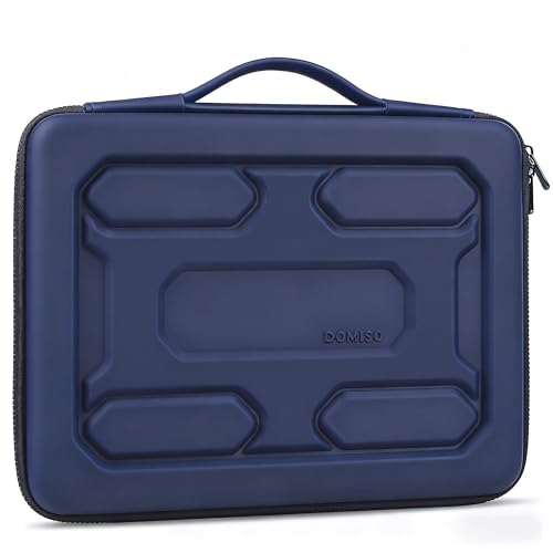 DOMISO 18 inch Laptop Sleeve with Handle Shockproof Computer Bag Waterproof EVA Protective Carrying Case for 17.3" MSI GS73VR Stealth Pro/HP Envy 17/LG Gram 17"/ROG Strix GL702VS,Dark Blue - color: Dark Blue, size: 17.5-18 inch