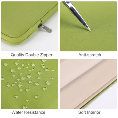 DOMISO Laptop Case Laptop Sleeve Cover for 16 inch MacBook Pro M4/M3/M2/M1 Pro/Max A3403 A3186 A2991 A2780 A2485 A2141,Compatible with 15.6 inch HP Lenovo Dell XPS 16, Tender Green - color: Tender Green, size: 15.6 inch