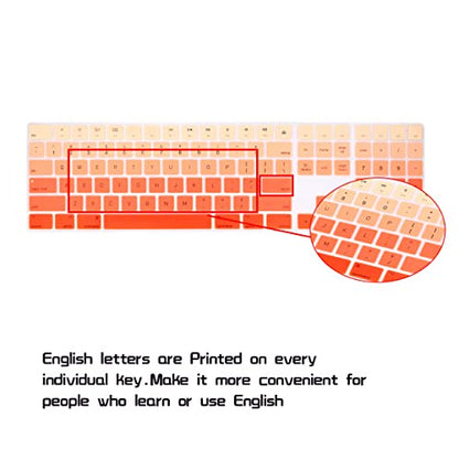 HRH Ombre Orange Silicone Keyboard Cover Keypad Skin for Magic Keyboard with Numeric Keypad A1843 MQ052LL/A Released in 2017 (US Layout) - color: Ombre Orange