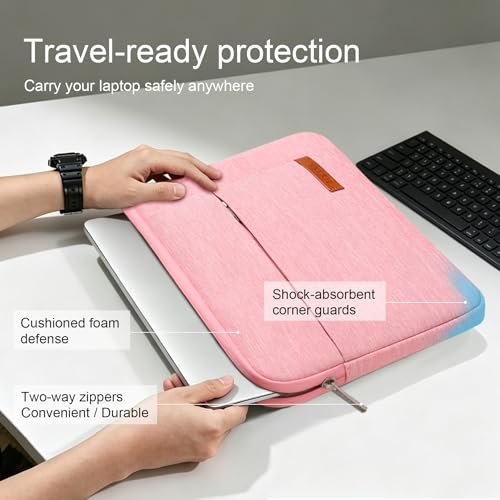 Lacdo 13 inch Laptop Sleeve Case for 13 inch MacBook Air M5 A3449 (2026), M4 A3240 2025, M3 A3113, M2 A2681, M1 A2337 | 13" MacBook Neo A18 Pro A3404 (2026) | iPad Air/Pro 13 M5 Computer Bag, Peach - color: Peach, size: New MacBook Air/Neo/Pro 13 Inch