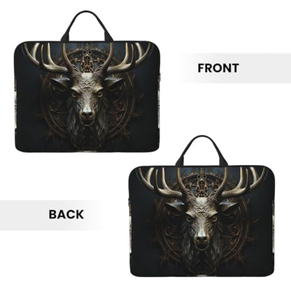 14 inch Laptop Sleeve with Handle Shockproof Laptop Bag Waterproof Computer Cover Bag Antlers Briefcase