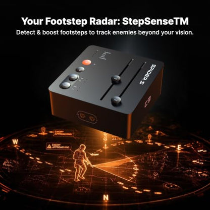Fosi Audio C3 Gaming DAC Amp for PC, USB External Sound Card with 7.1 Surround Sound, Desktop Volume Control, Footstep Enhancement, Compatible with PS5, Switch, Laptop, Headset for FPS