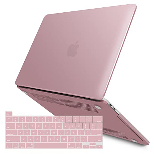 IBENZER Compatible with MacBook Pro 13 Inch Case M2 M1 2026 2025 2024 2023 2022 A2338 A2289 A2251 A2159 A1989 A1706 A1708, Hard Shell Case & Keyboard Cover for Mac Pro 13, Rose Gold, T13MPK+1C - color: Rose Gold