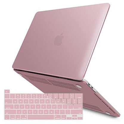 IBENZER Compatible with MacBook Pro 13 Inch Case M2 M1 2026 2025 2024 2023 2022 A2338 A2289 A2251 A2159 A1989 A1706 A1708, Hard Shell Case & Keyboard Cover for Mac Pro 13, Rose Gold, T13MPK+1C - color: Rose Gold