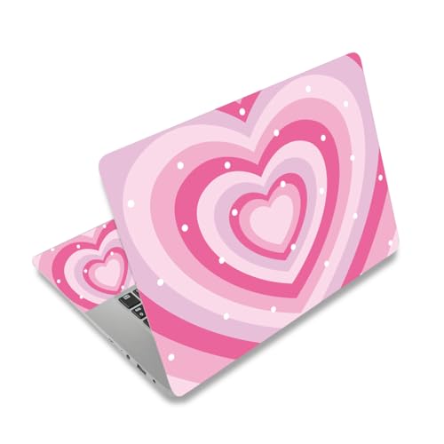 Laptop Decal Sticker Skin Cover for 11.6”12" 13" 13.3" 14" 15" 15.4" 15.6" | Netbook Vinyl Skin Sticker Cover Art Notebook PC Protector ( 2 Wrist Pad Included), Removable Reusable, Cute Hearts - color: Cute Hearts