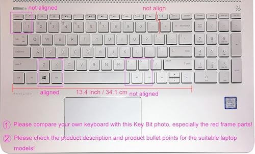 Keyboard Skin Compatible for 15.6" HP Pavilion X360 15-br075nr, HP Envy x360 15m-bp 15m-bq, HP Spectre x360 15-ch011dx, HP Pavilion 15-cb 15-cc 15-cd 15-bw 15-bs & 17.3" HP 17m-ae 17-bs - Blue Ombre - color: Blue Ombre