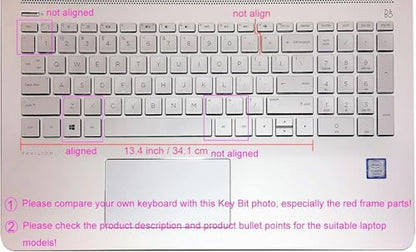 Keyboard Skin Compatible for 15.6" HP Pavilion X360 15-br075nr, HP Envy x360 15m-bp 15m-bq, HP Spectre x360 15-ch011dx, HP Pavilion 15-cb 15-cc 15-cd 15-bw 15-bs & 17.3" HP 17m-ae 17-bs - Blue Ombre - color: Blue Ombre