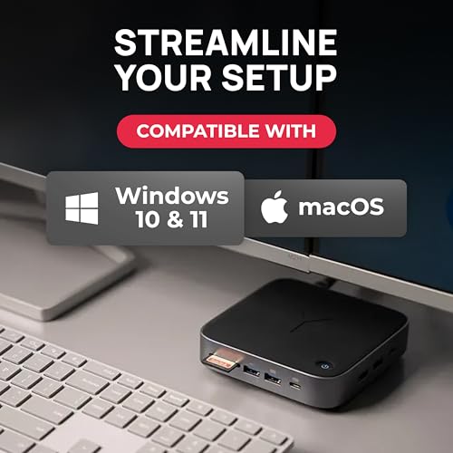 Brydge Stone CORE Powered Charging Docking Station – 10 Ports, 100W PD, Dual Monitor Docking Station, 4K60Hz, 8K HDMI, SD 4.0, USB-A & USB-C, Ethernet – Windows & MacOS Compatible Laptop