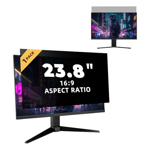 Yamaya Computer Monitor Privacy Screen 23.8 Inch, Removable 16:9 Aspect Anti Glare Blue Light Computer Monitor Privacy Filter Screen Protector for 23.8 Inch Widescreen Monitor - size: 23.8inch-16:9