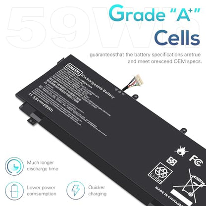 SH03XL Laptop Battery for HP Spectre X360 13-W023DX 13-AC001NA 13-AC013DX 13-AC033DX 13-AC037TU 13-AC052NA 13-W013DX 13-W031NG 13-W002NG 13-W003NG Series HSTNN-LB7L TPN-Q178 859026-421 901308-421 - size: 10.43*4.33*0.15inch SH03XL