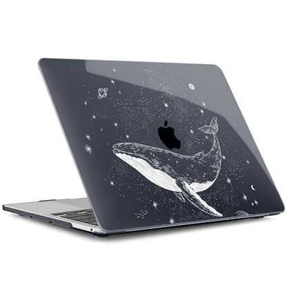 Batianda AstroGrid Case for MacBook Pro 13 inch 2020 2022, Cosmic Whale | Fits Model A2338 M2 M1 A2251 A2289,1.2mm Slim Lightweight Hard Shell Cover, Scratch Resistant,4-in-1 Accessories Bundle - color: Cosmic Whale
