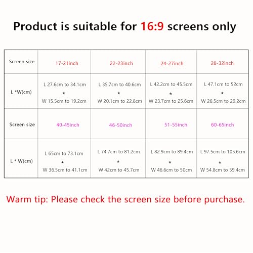Elastic soft cloth computer dust cover black for 17/18/19/20/21 inch computer monitor and most brands of flat screen TV (17 to 21 inches)