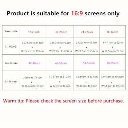 Elastic soft cloth computer dust cover black for 17/18/19/20/21 inch computer monitor and most brands of flat screen TV (17 to 21 inches)
