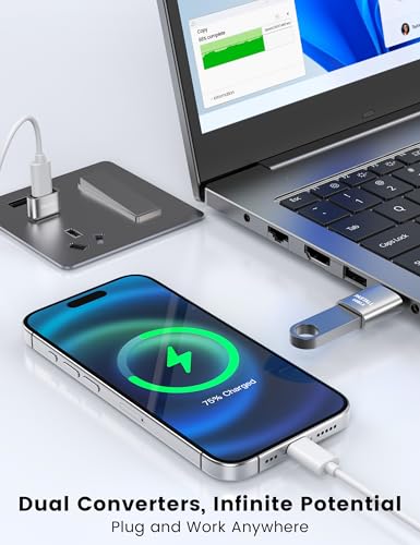 USB to USB C Adapter Combo 10 Pack,USBA to USBC OTG Adapter,Sliver | USB to USBC Adapter,Compatible with MacBook Pro/Air,for iPhone 17/16/15 Pro Max,iPad,Samsung Galaxy S23/S24/S25 - color: Sliver