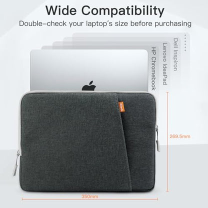 JETech Laptop Sleeve for MacBook Neo (A18 Pro), 14-InchMacBook Air/Pro, MacBook Pro M1-M5 2021-2026, Waterproof Bag Case with Pocket, Compatible with 14 Inch Notebook (Dark Grey) - color: Dark Grey, size: 14-Inch