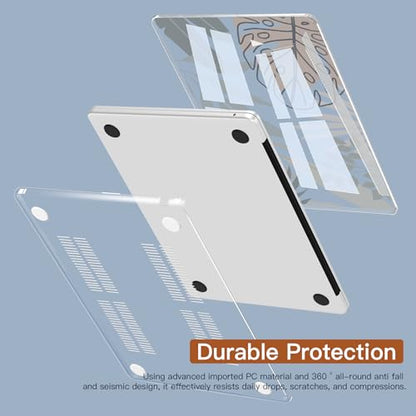 CISSOOK Compatible with MacBook Air 13.6 inch Case M2 M3 M4 M5 | A3449 A3240 A3113 A2681, 5in1 Set Hard Shell Case Keyboard Cover for MacBook Air 13 inch 2022 - 2026, Tropical - color: Air13.6inch-Morandi Tropical Palm