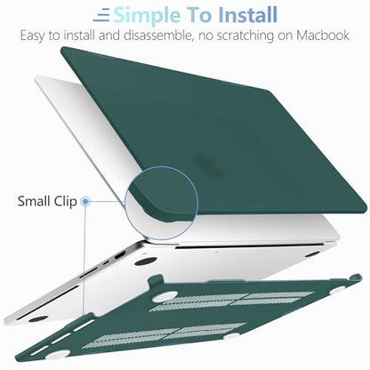 MEEgoodo for M5 MacBook Pro 16 inch Case 2026 2024 2023 2021 (Fit Model A3429/A3428/A3403/A3186/A2991/A2780/A2485) M5 M4 M3 M2 M1 Pro/Max, Laptop Case with Keyboard & Webcam Cover, Matte Teal - color: Matte Teal