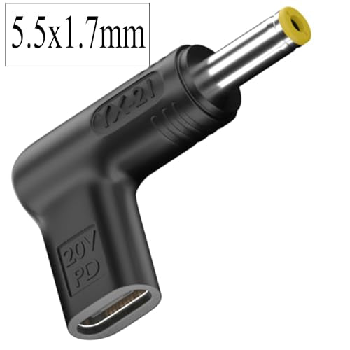 PD USB C to DC Adapter 5.5 x 1.7 mm, 100W PD USB C Female to DC 19V Male Adapter, Type USB C to 5.5 x 1.7 mm Adapter Made for Acer Laptop Series - style: 5.5x1.7mm