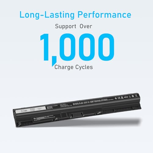 Upgraded 62Wh M5Y1K Battery for Dell Inspiron 15 3000 5000 Series | Fit 15 5558 5559 3558 5555 3567, 14 3452 5458, 17 5755 5758 5759 M5YIK P47F P51F, and More - size: 10.6*1.5*0.75inch M5Y1K