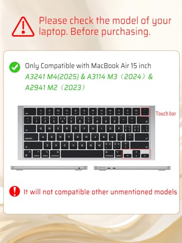 Seorsok Compatible with MacBook Air 15 inch Case 2026 2025-2023 Release M5 A3448 M4 A3241 M3 A3114 M2 A2941 Touch ID,Elegant Leather Plastic Hard Shell Case with Keyboard Cover,Beige No Logo Cutout - color: Beige Woven, size: Air 15 inch A3448 A3241 A2941