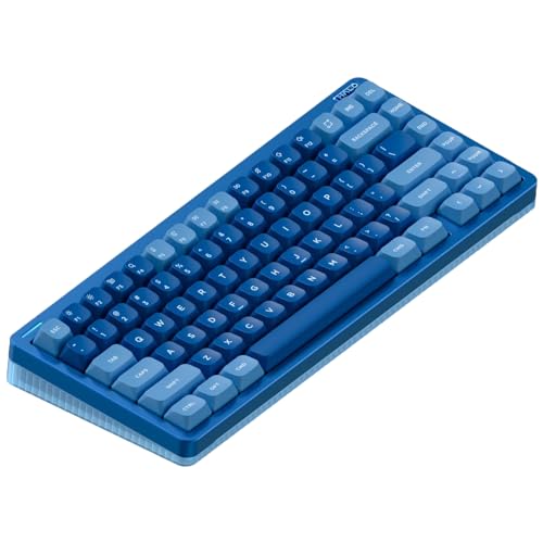 nuphy Halo75 V2 Mechancial Gaming Kyeboard,75% Wireless Hot Swappable Bluetooth Keyboard,83 Kyes RGB Backlit Keyboard,Support Bluetooth/2.4GHz/USB-C-Blue Blush Switch - color: Blue, size: Blush (42gf)
