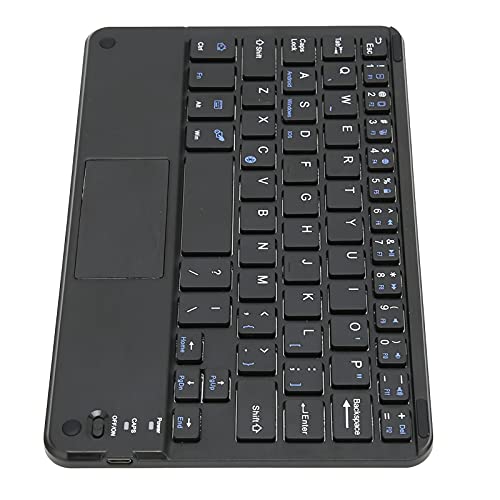 Wireless BT Keyboard, 7in Ultraslim Portable Aluminum Alloy Keyboard with Touchpad for