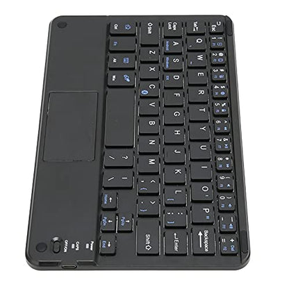 Wireless BT Keyboard, 7in Ultraslim Portable Aluminum Alloy Keyboard with Touchpad for
