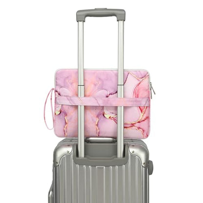 Canvaslife Laptop Sleeve Case Cover with Pocket for MacBook Pro 14 inch and 14 inch-14.4 inch HP, Lenovo, Dell, ASUS, Acer Notebook Computer (New Pink Marble) - color: New Pink Marble, size: 14 inch / 14.0 inch